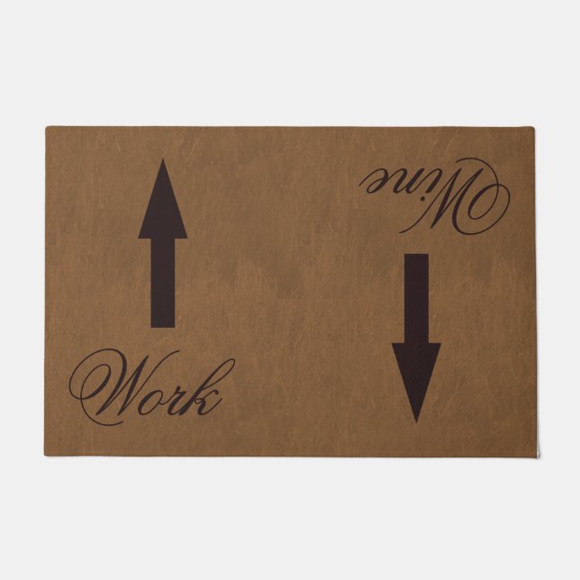 Work | Wine Customizable Doormat (Front)