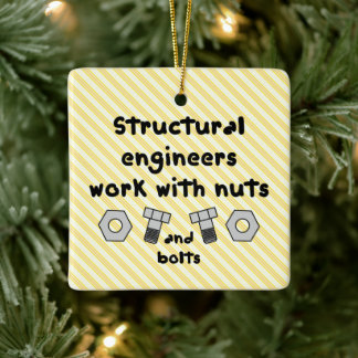 Work With Nuts Ceramic Ornament