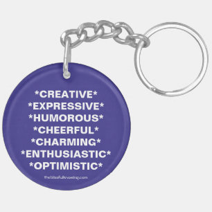 "WORK YOUR 3" Numerology Key Chain (Choose colour)