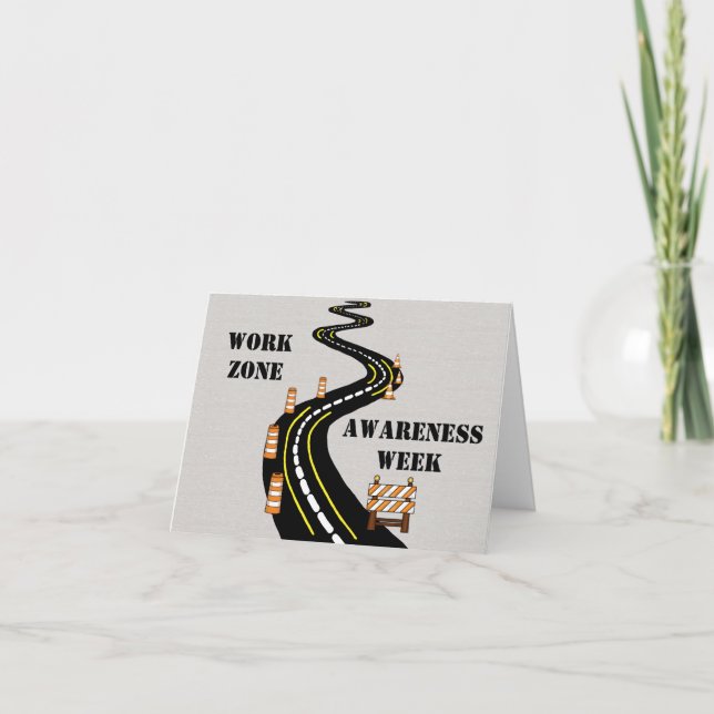 Work Zone Awareness Week Trivia Card (Front)