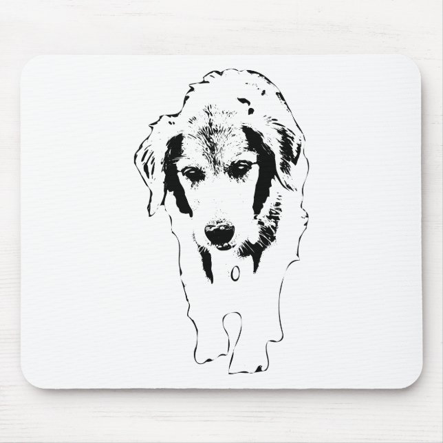 Workday With A Determined Pup Mouse Pad (Front)