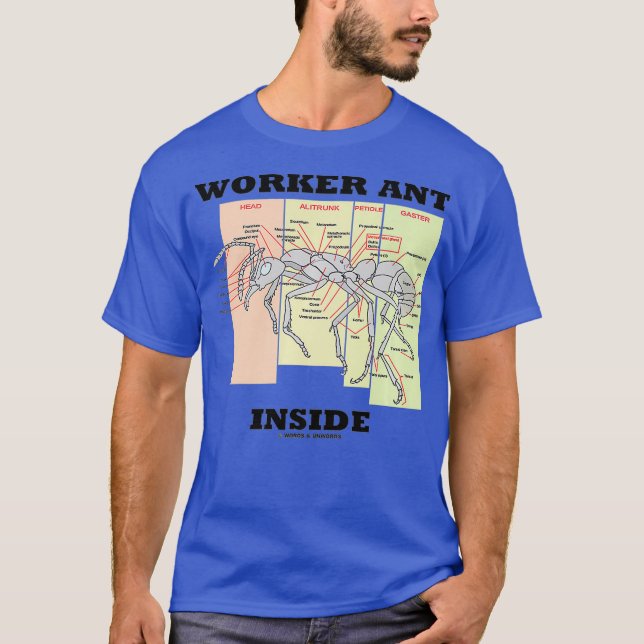 Worker Ant Inside Anatomy Biology Entomology T-Shirt (Front)
