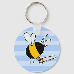 worker bee - carpenter keychain