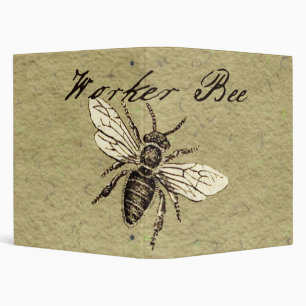 Worker Bee Insect Illustration Binder