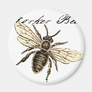 Worker Bee Insect Illustration Magnet