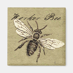 Worker Bee Insect Illustration Magnet