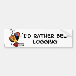 worker bee - lumberjack bumper sticker