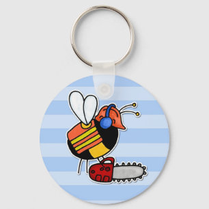 worker bee - lumberjack keychain