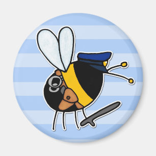 worker bee - police officer magnet