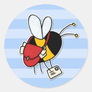 worker bee - postal worker classic round sticker