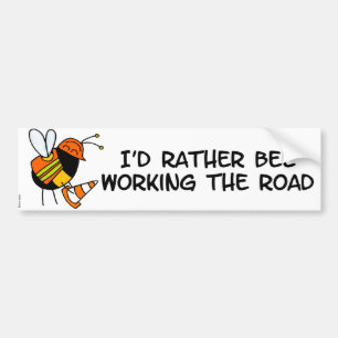 worker bee - road worker bumper sticker