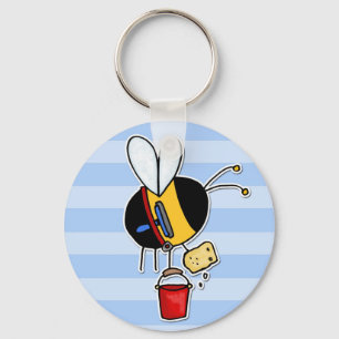 worker bee - window cleaner keychain