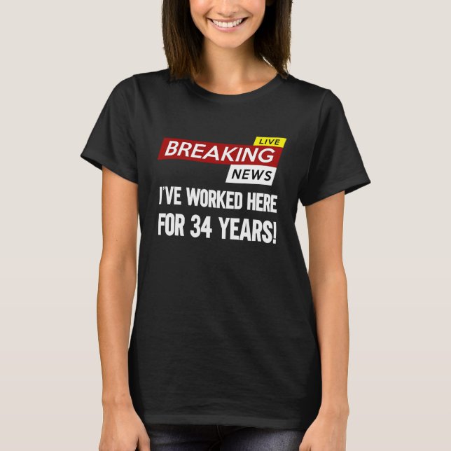 Worker work anniversary appreciation worked here f T-Shirt (Front)