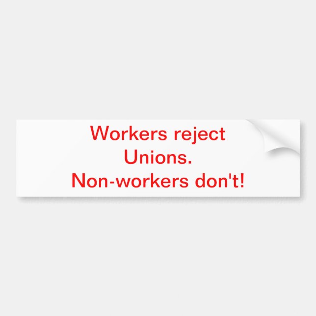 Workers Bumper Sticker (Front)