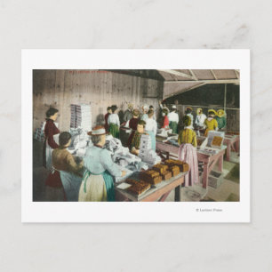 Workers Packing GoodiesFresno, CA Postcard