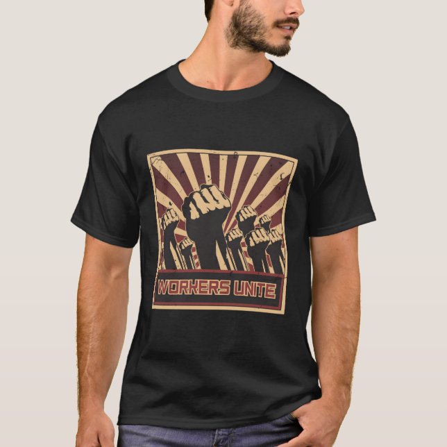 Workers Unite Communis Socialist Workers Communism T-Shirt (Front)
