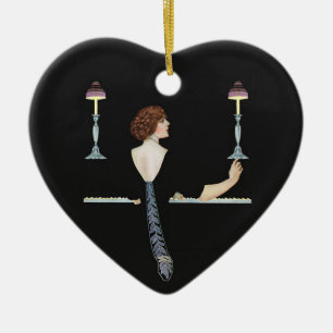 Working and Playing Ceramic Ornament