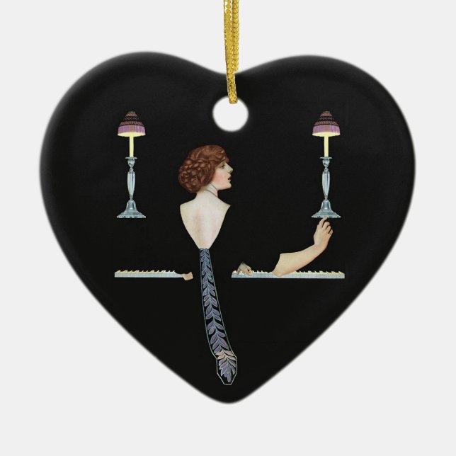 Working and Playing Ceramic Ornament (Front)