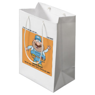 Working as a Mechanic Humour Medium Gift Bag