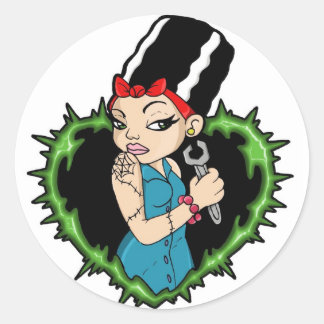 Working Bride Classic Round Sticker