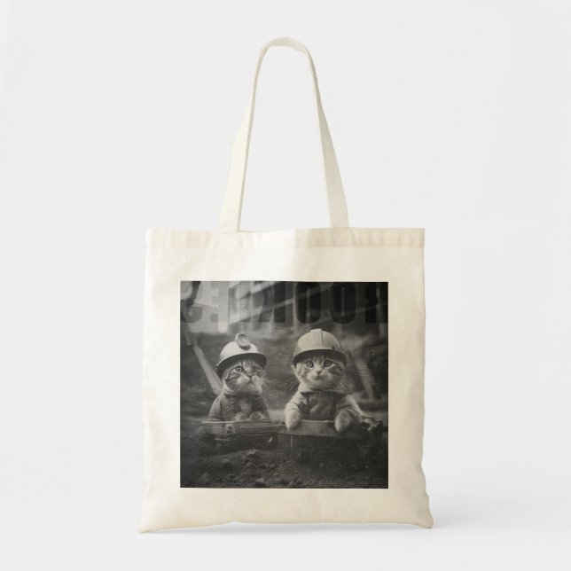 working cats-3-BW Tote Bag (Front)