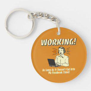 Working: Cut into Facebook Time Keychain