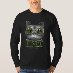 Working From Home Emt Paramedic Cat T-Shirt