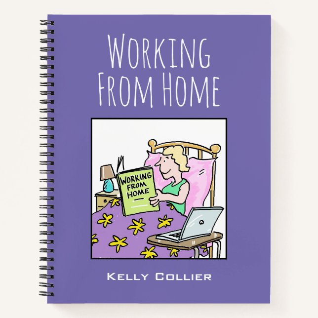 Working from home, with Owner Name Notebook (Front)