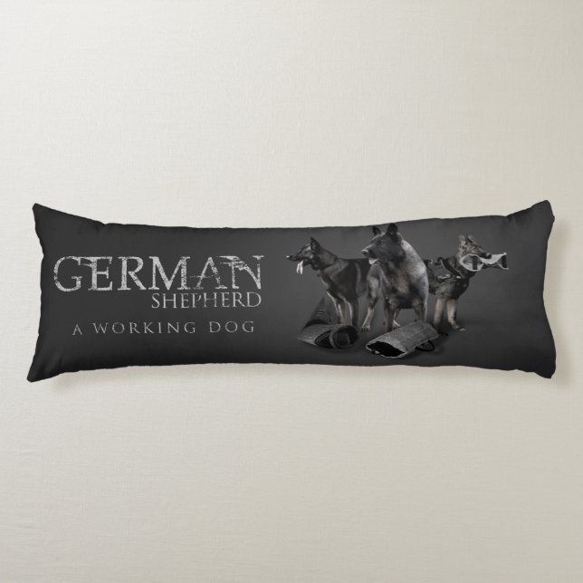 Working German Shepherd Dog  - GSD Body Pillow (Front)