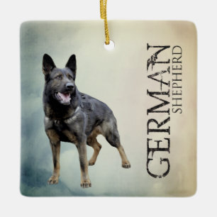 Working German Shepherd Dog  - GSD Ceramic Ornament