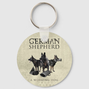 Working German Shepherd Dog  - GSD Keychain