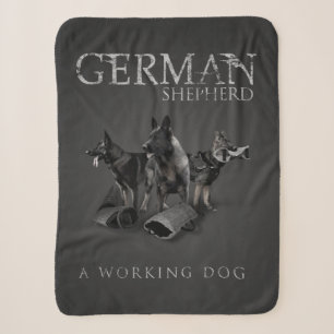 Working German Shepherd Dog  - GSD Sherpa Blanket