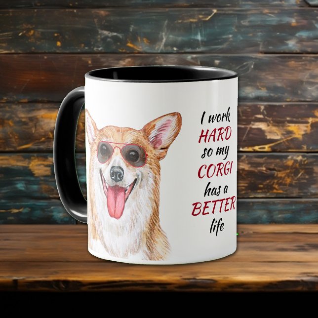Working Hard for My Corgi Dog Mug (Creator Uploaded)