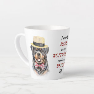 Working Hard for My Rottweiler Latte Mug