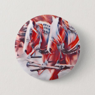 Working Horses 2 Inch Round Button