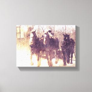 Working Horses Canvas Print