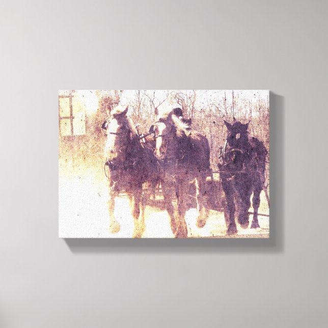 Working Horses Canvas Print (Front)