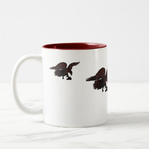 Working like a predator eagle Two-Tone coffee mug