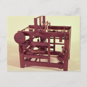 Working model of a loom postcard