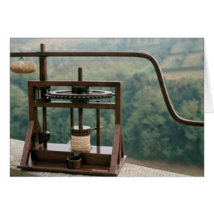 Working model of an olive press
