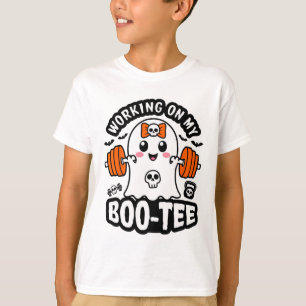 Working On My Boo Tee Halloween Dead Lift Ghost Gy