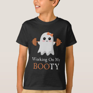 Working On My Booty Boo-ty Funny Halloween Gym Gho T-Shirt