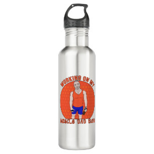 Working on My Muscle Dad Bod 710 Ml Water Bottle