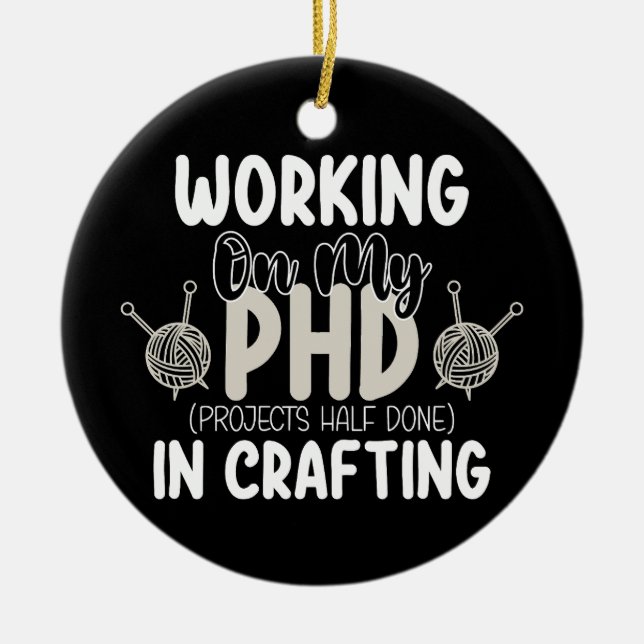 Working On My Phd Projects Half Done In Crafting Ceramic Ornament (Front)