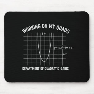 Working On My Quads Funny Algebra Math Gym Teacher Mouse Pad