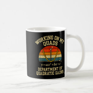 Working On My Quads Funny Retro Algebra Math Gym T Coffee Mug