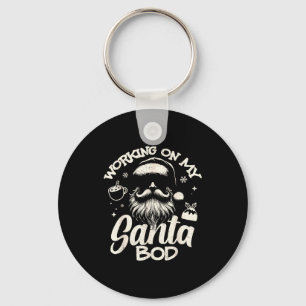 Working On My Santa Bod - Christmas Future Dad Keychain