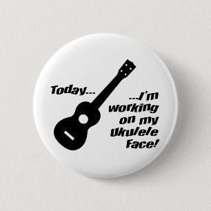 Working on my ukulele face! 2 inch round button