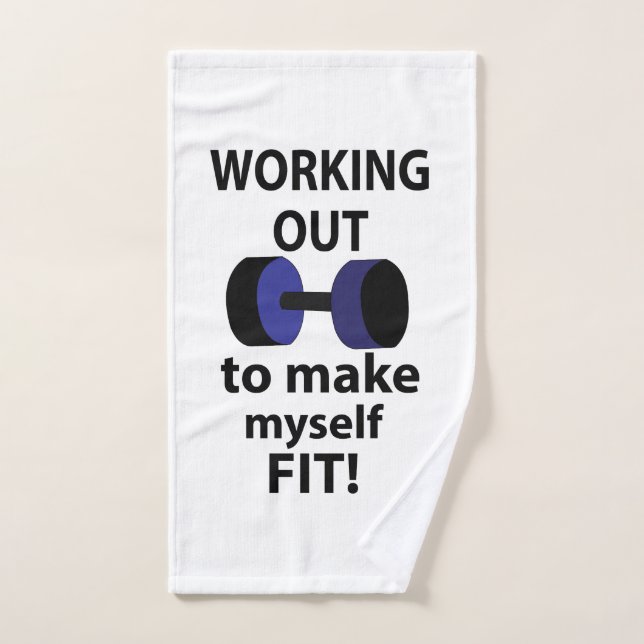Working Out Workout Weights Work Out Hand Towel (Hand Towel)