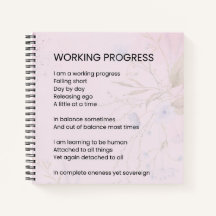 Working Progress Encouragement Uplifting Poem 